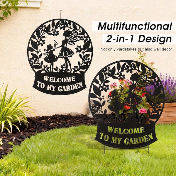 Glitzhome 30 in. H Metal 