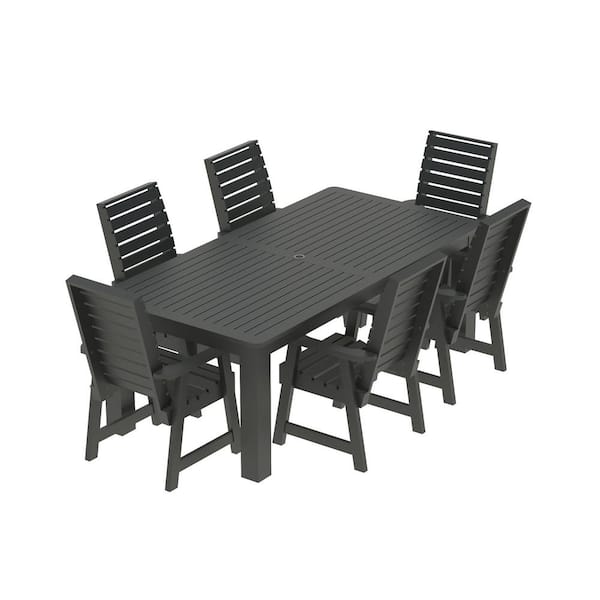 Highwood Springville 7-Pieces Recycled Plastic Outdoor Dining Set