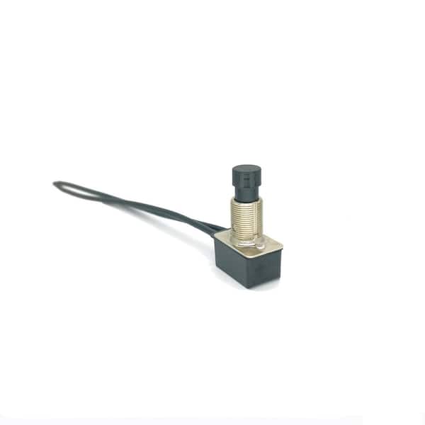 8-Amp Single-Pole Maintained Contact Push-Button Switch Black 1-Pack NHE-PBS-2