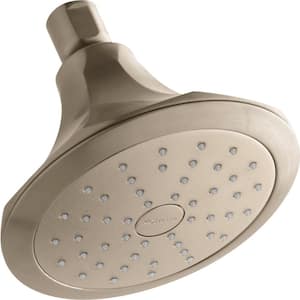 Memoirs 1-Spray Patterns 5.5 in. Wall Mount Fixed Shower Head in Vibrant Brushed Bronze