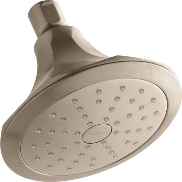KOHLER Memoirs 1-Spray Patterns 5.5 in. Wall Mount Fixed Shower Head in Vibrant Brushed Bronze