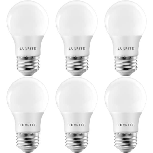 trui vereist Medisch wangedrag LUXRITE 40-Watt Equivalent A15 LED E26 Base LED Light Bulb 3000K Soft White  7-Watt Dimmable 600 Lumens UL Listed (6-Pack) LR21351-6PK - The Home Depot