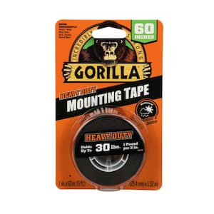 1 in. x 1.67 yd. Black Heavy Duty Mounting Tape (2-Pack)