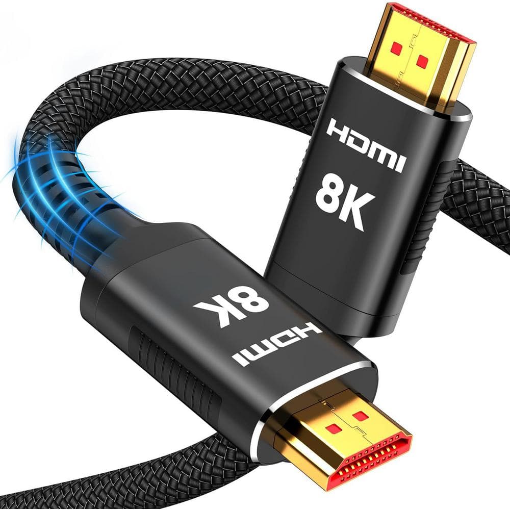 10 ft. 8K Certified HDMI 2.1 Cable, 8Gbps Ultra High-Speed HDMI Cables Cord