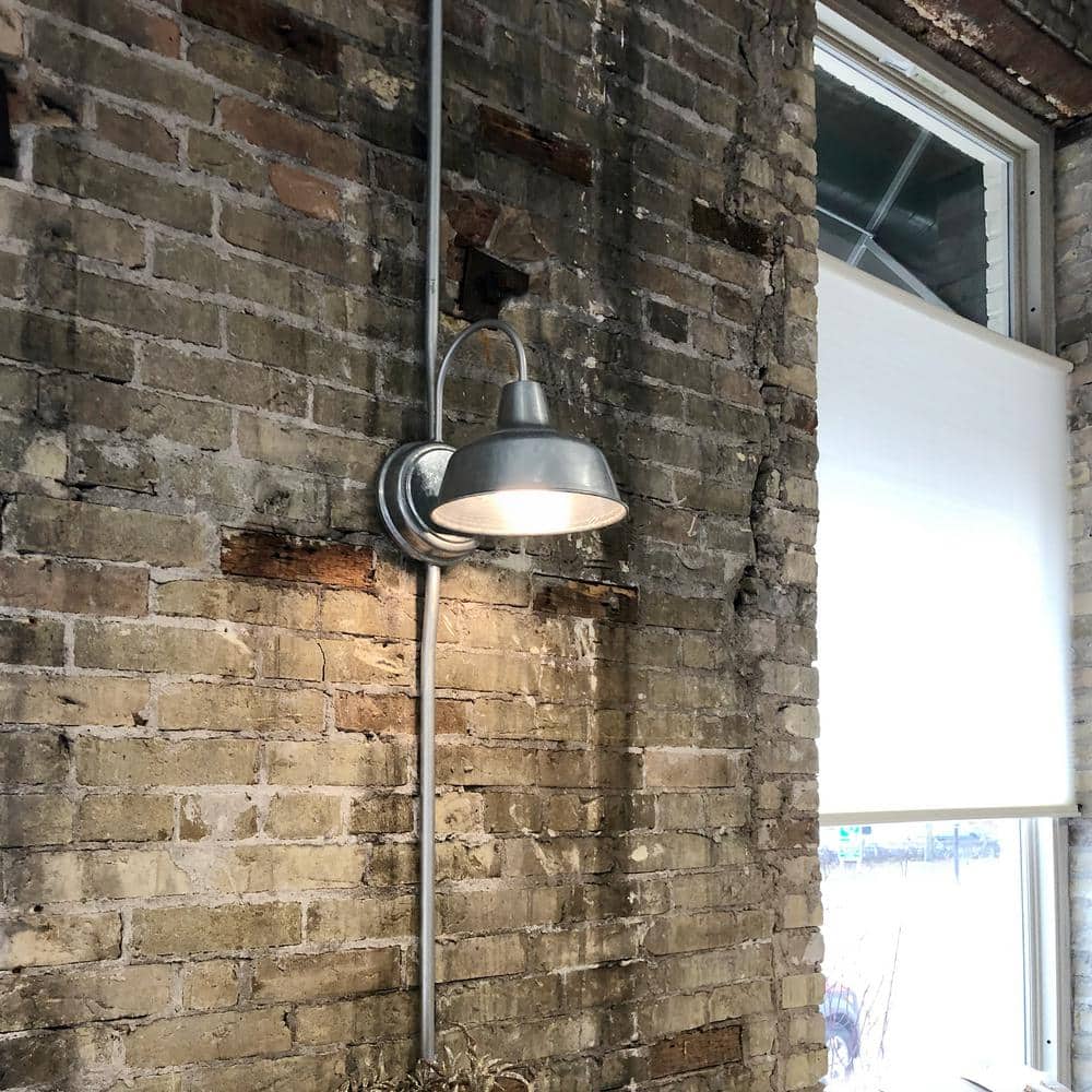 Galvanized Steel 8-Inch Industrial Farmhouse Wall Light
