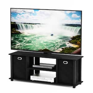 Econ 44 in. Black Wood TV Stand Fits TVs Up to 37 in. with Open Storage