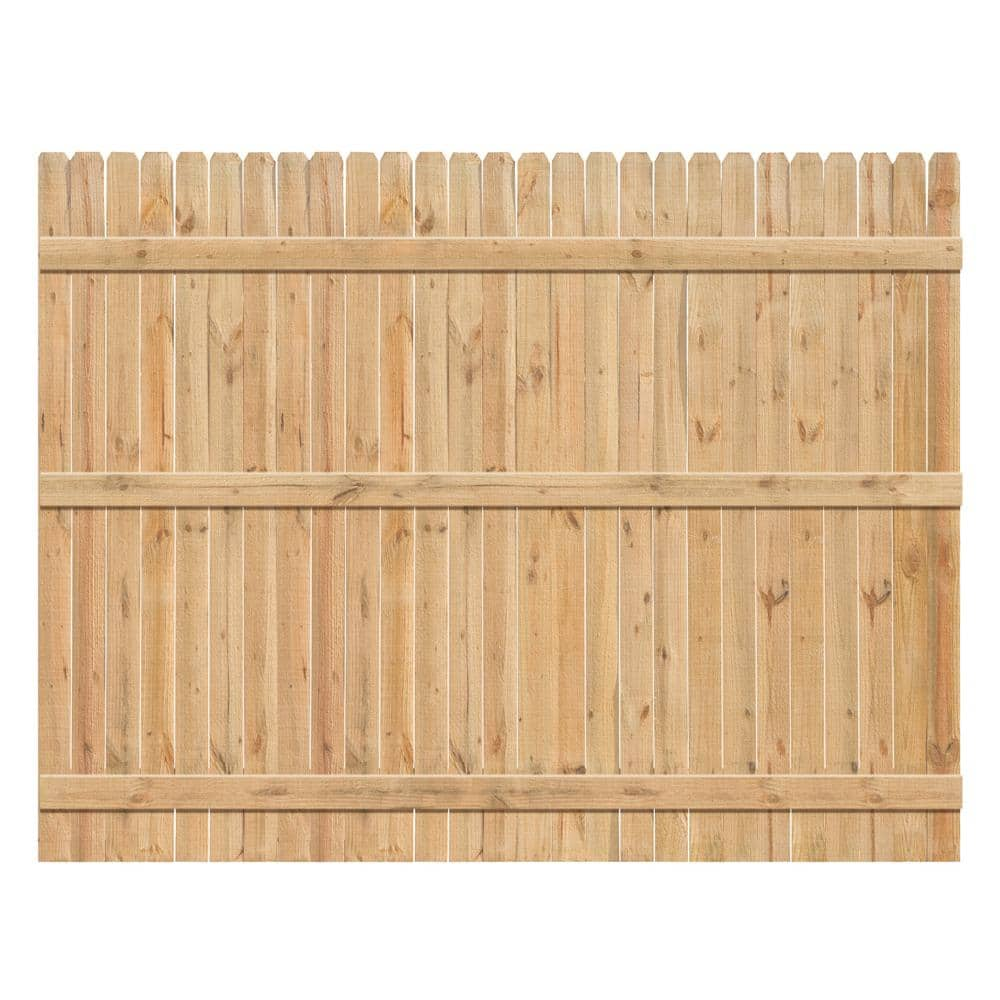 Outdoor Essentials 6 ft. x 8 ft. Cedar Dog Ear Fence Panel 320039