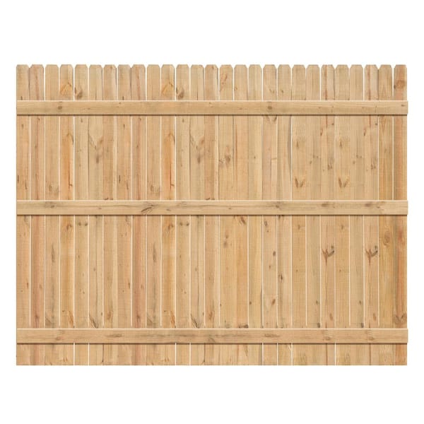 ProWood 6 ft. x 8 ft. Cedar Dog-Ear Fence Panel