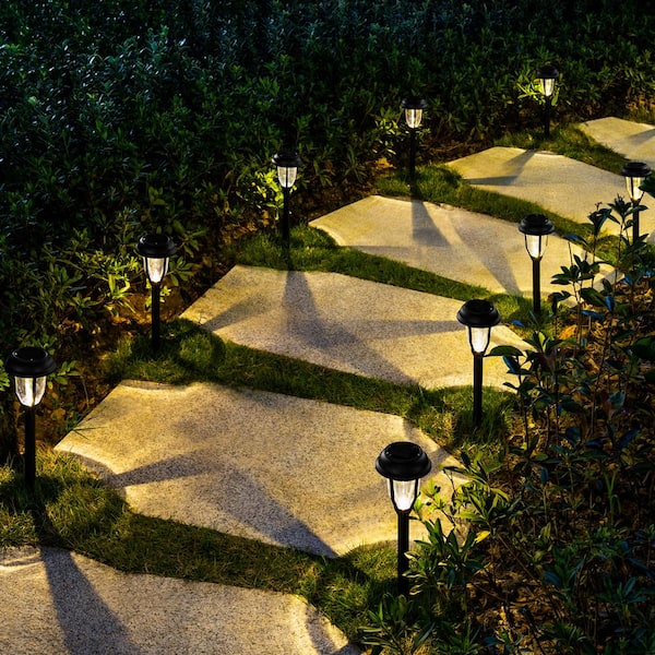 Solar Black integrated LED Path Light with Waterproof (8-Pack)