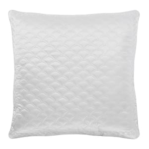 Lincoln White Polyester 20 in. x 20 in. Square Decorative Throw Pillow