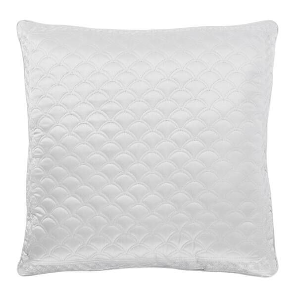 Unbranded Lincoln White Polyester 20 in. x 20 in. Square Decorative Throw Pillow