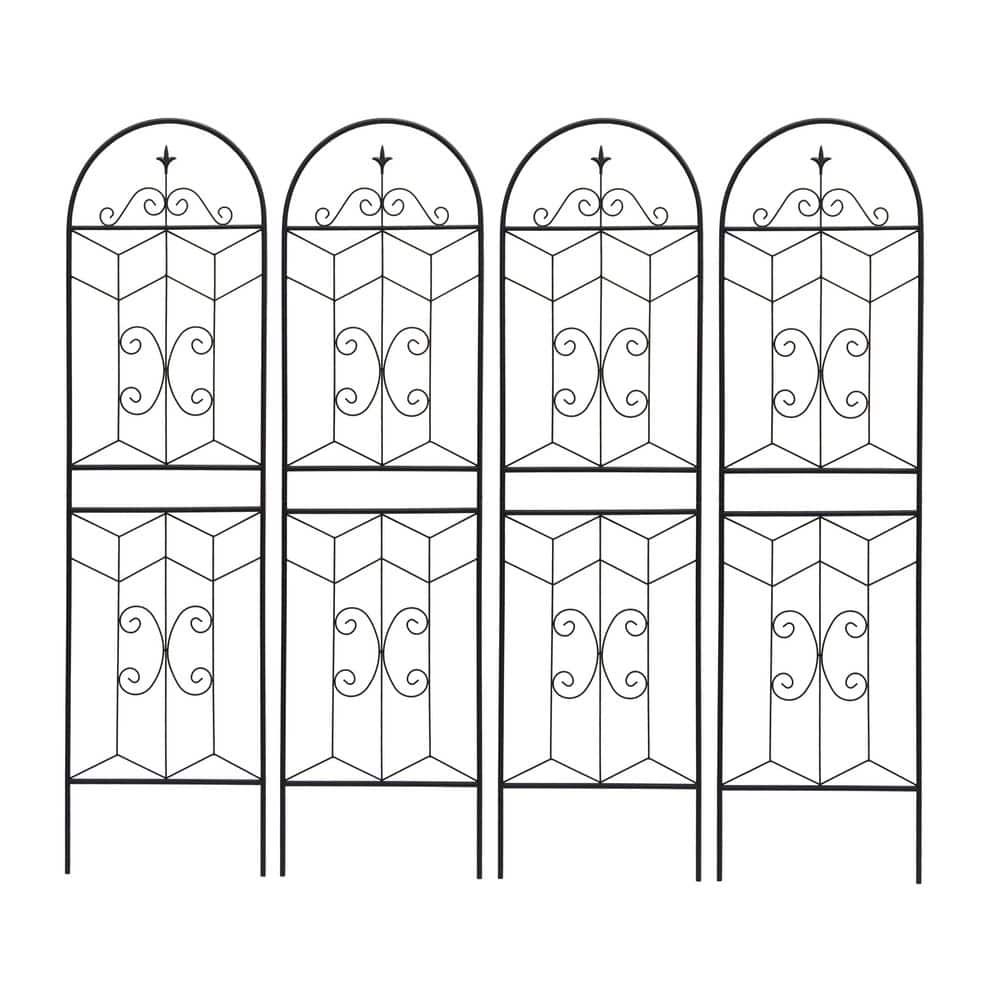 4 Pack 71 x 19.7 Metal Garden Trellis for Climbing Plants Rustproof St