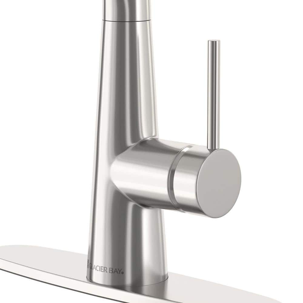 Stainless Steel Single-Handle Pull-Down Kitchen Faucet with Spray