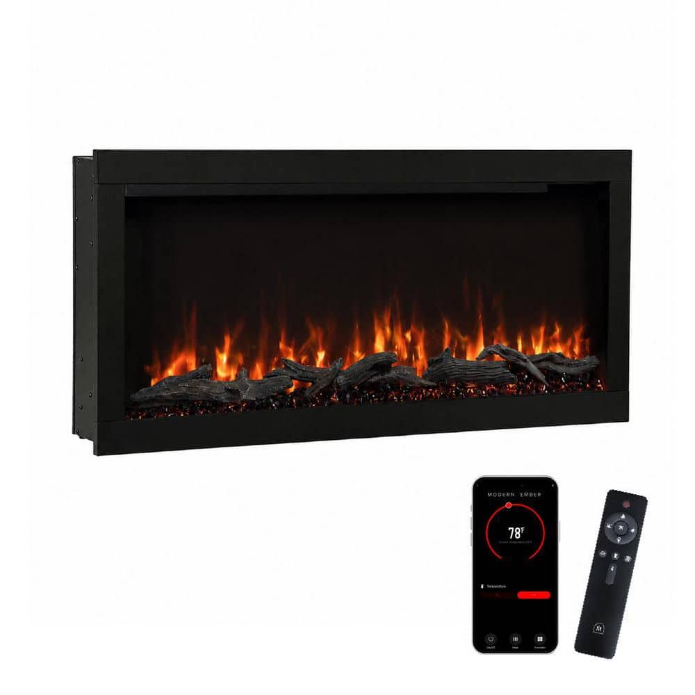 Highmark 40 in. Wall Mount Smart Electric Fireplace Heater with Multi-Color Flames, Wi-Fi and Remote Control in Black price history on PriceWatchPro