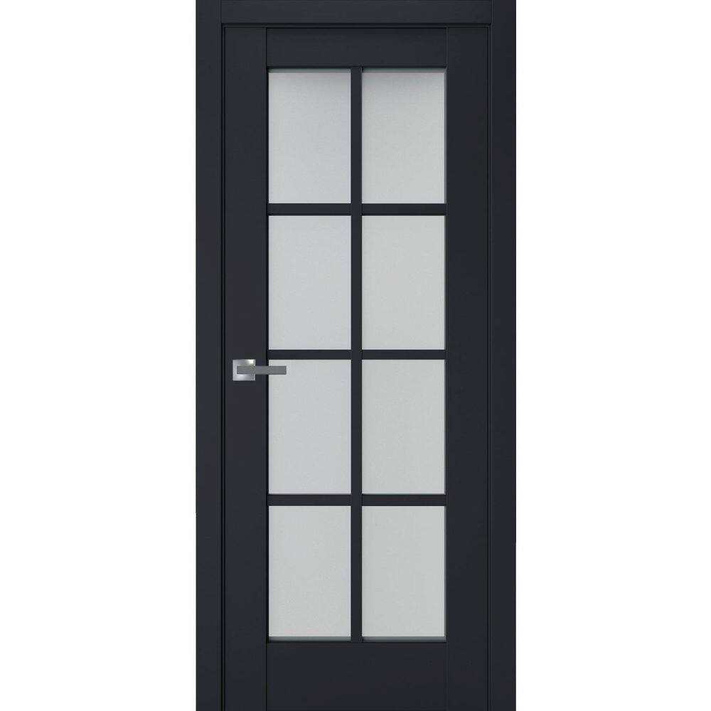 42 in. x 80 in. 1 Panel Antracite Finished Solid Wood Sliding Door with Hardware price history on PriceWatchPro