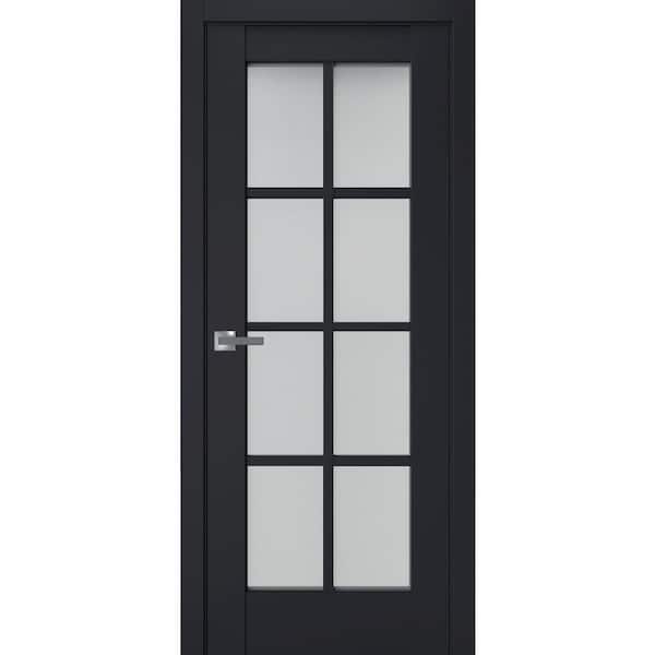 Sartodoors 28 in. x 80 in. 1 Panel Chocolate Ash Finished Solid MDF Sliding Door with Hardware
