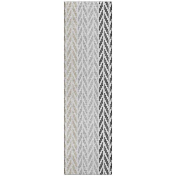 Chantille Machine Washable Indoor/Outdoor Abstract ACN3041 Tin 2 ft. x 7 ft. Runner Rug