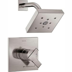 Ara 1-Handle H2Okinetic Shower Faucet Trim Kit in Stainless (Valve Not Included)