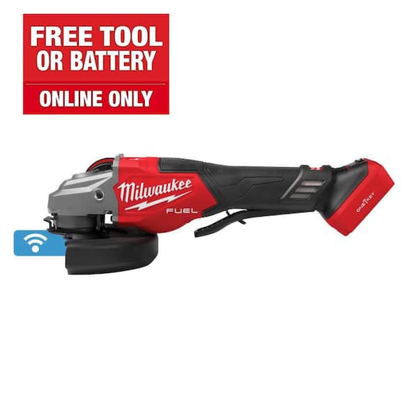 M18 FUEL ONE-KEY 18V Lithium-Ion Brushless Cordless 4-1/2 in./6 in. Variable Speed Braking Grinder w/Paddle Switch