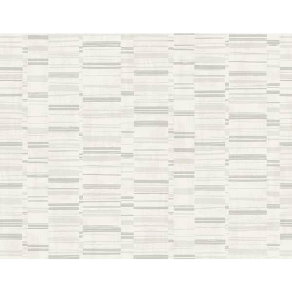 A-Street Prints Fresnaye Light Grey Linen Stripe Light Grey Vinyl Strippable Roll (Covers 60.8 sq. ft.)