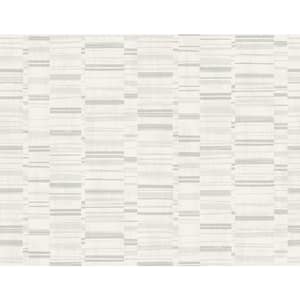 Fresnaye Light Grey Linen Stripe Light Grey Wallpaper Sample
