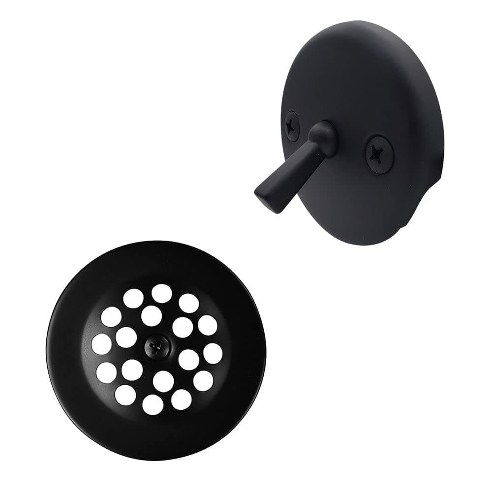 Matte Black Metal Trip Lever Bath Drain Trim Kit with 3 1/8 in Beehive Grid Strainer and 2 Hole Overflow price history on PriceWatchPro