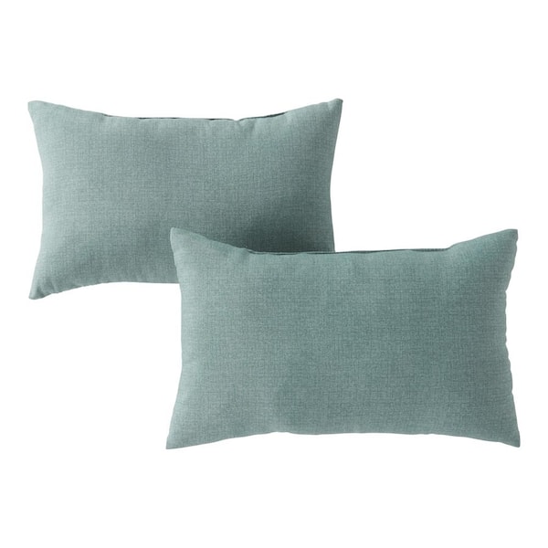 Greendale Home Fashions Seaglass Lumbar Outdoor Throw Pillow (2-Pack)