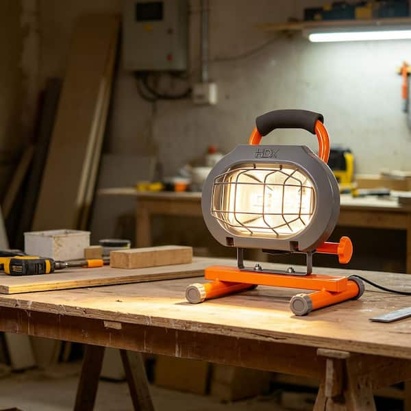 HDX 250-Watt Portable Halogen Work Light LG351-250W - The Home Depot