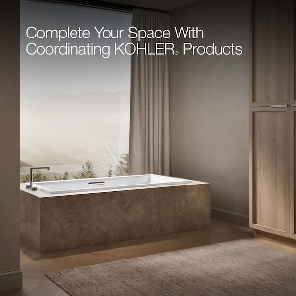 KOHLER Underscore 72 in. x 36 in. Rectangular Soaking Bathtub with