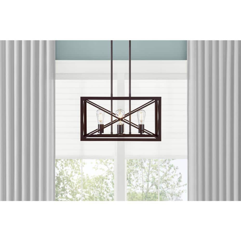 Harwood 60-Watt 4-Light Royal Bronze Pendant with Cage Shade price history on PriceWatchPro