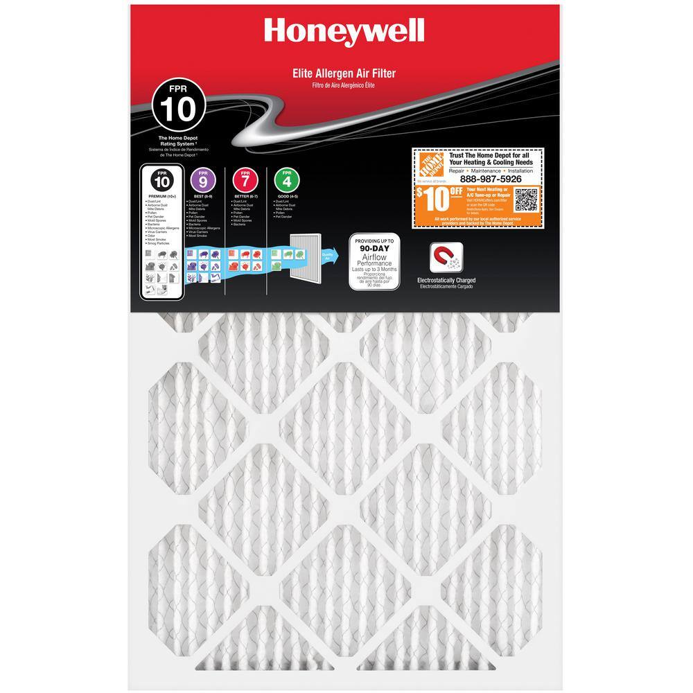 Honeywell 20 x 30 x 1 Elite Allergen Pleated MERV 13 - FPR 10 Air Filter (12-Pack)