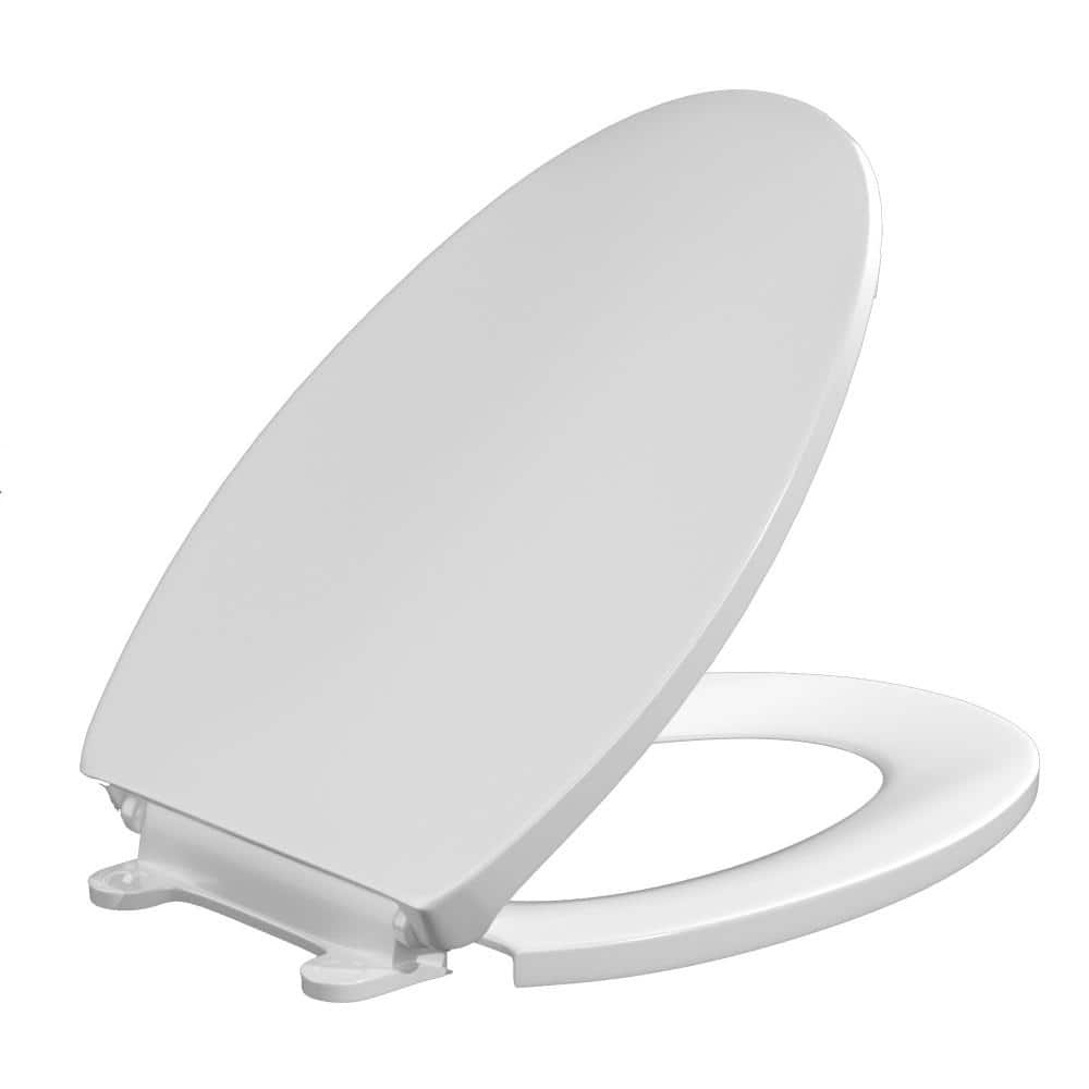 Elongated Toilet Seat Soft Close Plastic Toilet Seat in White Easy Installation Removes Easily for Cleaning price history on PriceWatchPro