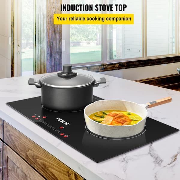 VEVOR 20.1 in. x 11.3 in. Built-in Induction Hotplate 2-Elements