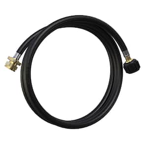 5 ft. Propane Hose Adaptor, 1 lb. Portable Appliance to 20 lbs. LP Tank Converter with Type 1 Connection, Black