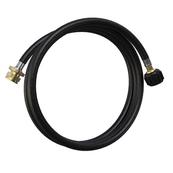 Royal Gourmet 5 ft. Propane Hose Adaptor, 1 lb. Portable Appliance to 20 lbs. LP Tank Converter with Type 1 Connection, Black