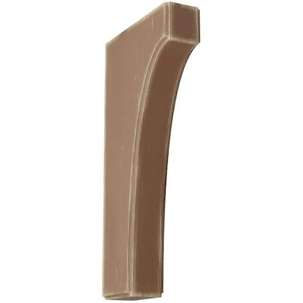 Ekena Millwork 1-3/4 in. x 12 in. x 6 in. Weathered Brown Clarksville Wood Vintage Decor Bracket