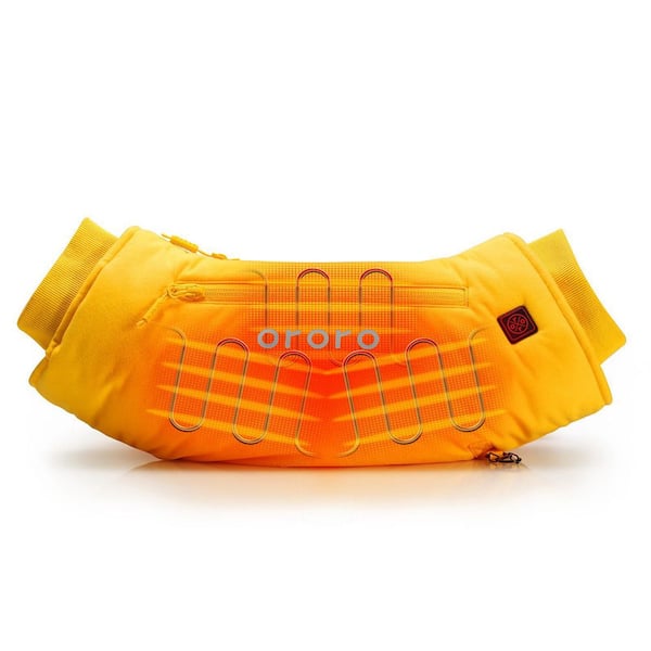 ORORO Unisex 7.38-Volt Lithium-Ion Yellow Heated Hand Warmer, Heated Hand Muff Pouch, Up to 14-Hours of Warmth