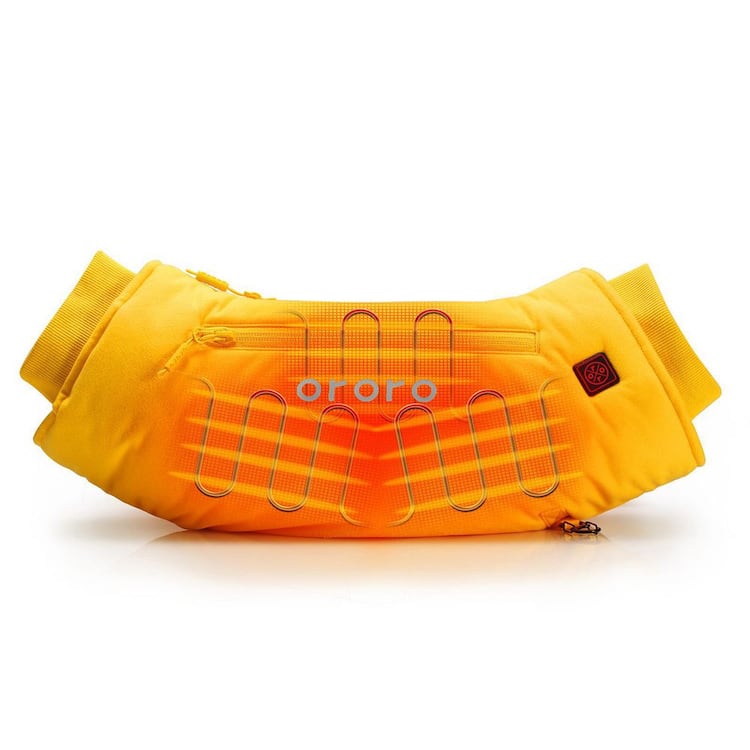 ORORO Unisex 7.38-Volt Lithium-Ion Yellow Heated Hand Warmer, Heated Hand Muff Pouch, Up to 14-Hours of Warmth