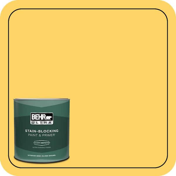 BEHR ULTRA 1 qt. #P290-5 Squash Blossom Extra Durable Semi-Gloss Enamel Interior Paint & Primer