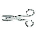 5-1/4 in. Electrician's Scissors with Serrated Bottom Blade and Pouch