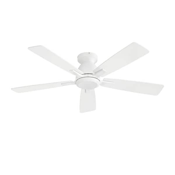 46 in. Smart Indoor/Covered Outdoor White 6-Speed Ceiling Fan with Remote/Quiet DC Motor for Living Room Bedroom Patio