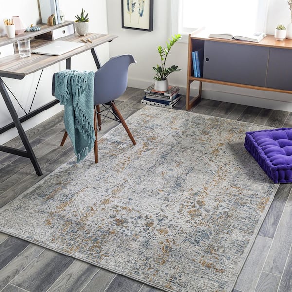 Carmel Blue Traditional Abstract  8 ft. x 12 ft.  Area Rug