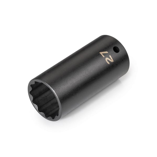 TEKTON 1/2 in. Drive x 27 mm Deep 12-Point Impact Socket
