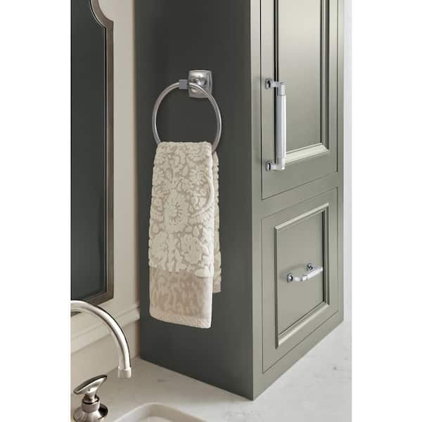 Stature Wall Mounted Towel Ring in Polished Nickel