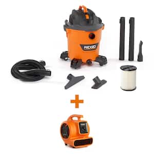 12 Gallon 5.0 Peak HP NXT Wet/Dry Shop Vacuum with Filter, Hose, Accessories and 600 CFM Blower Fan Air Mover