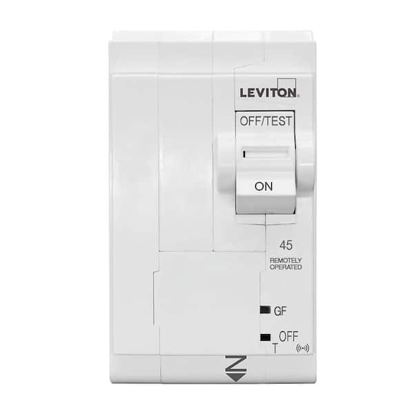Leviton 2nd Gen 2-Pole 45 Amp GFCI Smart Circuit Breaker, 120/240-Volt and 120/208-Volt, 10kA Interrupt Rating, Thermal Magnetic