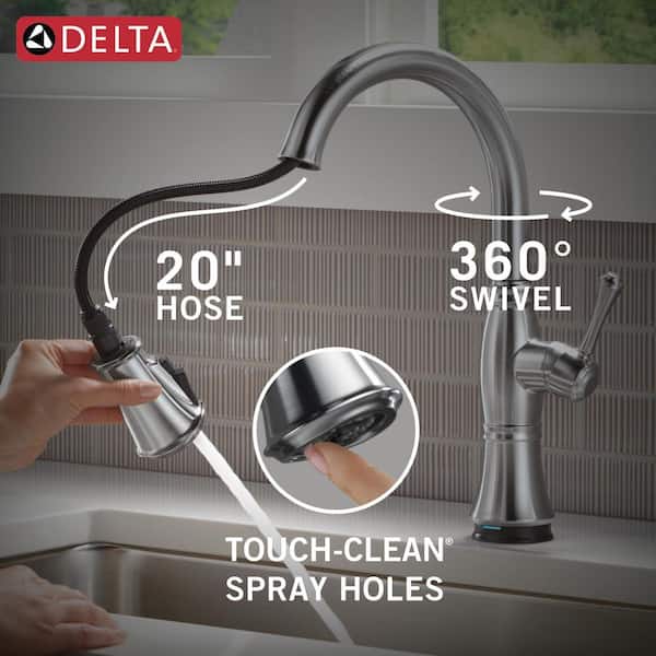 Delta Cassidy Touch/Touchless Arctic Stainless 16 in. H Pull Down