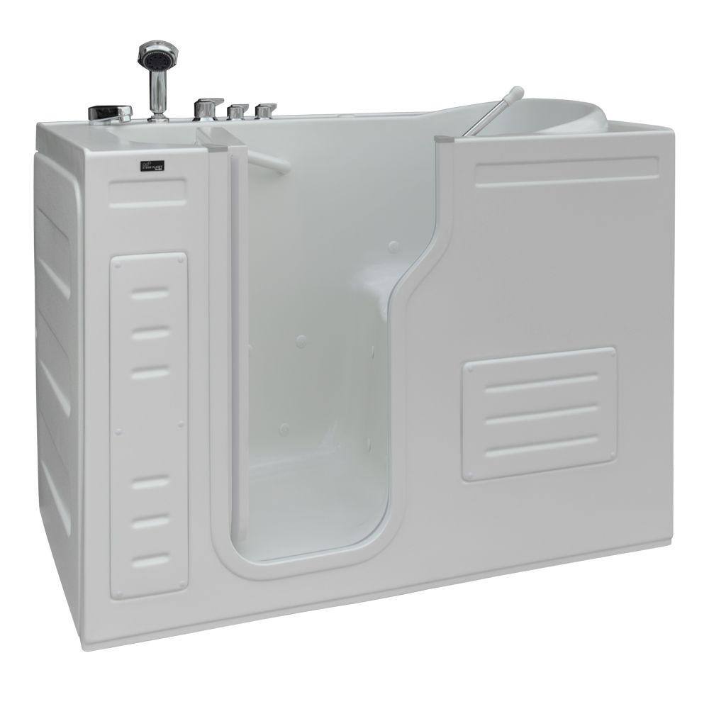 Homeward Bath Aurora 4.27 ft. Left Drain WalkIn Heated Air Bath Tub in