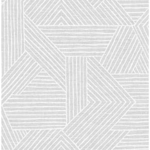 Salt Glaze Etched Geometric Vinyl Peel and Stick Wallpaper Roll (30.75 sq. ft.)