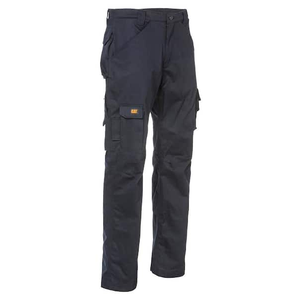 Caterpillar Flame Resistant Men's 34 in. W x 32 in. L Navy Cotton/Nylon FR Cargo Work Pant